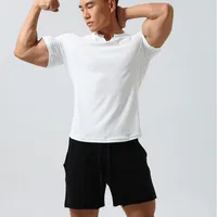 Men's Slim Fit V - Neck Quick - Dry Sport Shirt For Outdoor Running & Gym - Breathable Short Sleeve Solid Color Athletic Top main image 4