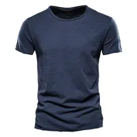 Men's Slim Fit Solid Color Short Sleeve T-Shirt, Summer Casual Bamboo Cotton Tee, European Sizes Korean Style Fashion main image 1