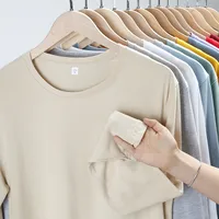 Unisex 180gsm Solid Combed Cotton Long Sleeve T-Shirt - Loose Fit Casual Sweatshirt, All - Season Base Layer Top main image 1