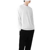 Men's Heavyweight Cotton Long Sleeve T - Shirt, Autumn Casual Round Neck Loose Fit Solid Color Sweatshirt Top main image 5