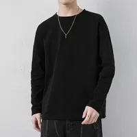 Unisex 180gsm Solid Combed Cotton Long Sleeve T-Shirt - Loose Fit Casual Sweatshirt, All - Season Base Layer Top main image 3