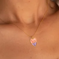 Sweet Constellation Heart Shape 304 Stainless Steel Copper Plating Couple Pendant Necklace main image 4