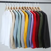Unisex 180gsm Solid Combed Cotton Long Sleeve T-Shirt - Loose Fit Casual Sweatshirt, All - Season Base Layer Top main image 4
