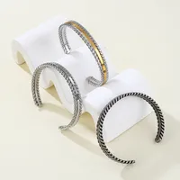 Casual Hip-Hop Twist Stainless Steel Mixed Metal Plating Men's Bangle main image 1