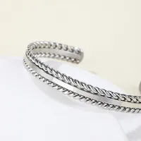 Casual Hip-Hop Twist Stainless Steel Mixed Metal Plating Men's Bangle sku image 1
