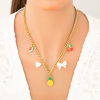 Cute Sweet Fruit 304 Stainless Steel Women's Necklace main image 5