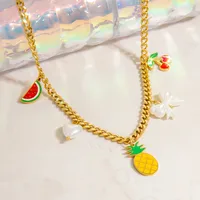 Cute Sweet Fruit 304 Stainless Steel Women's Necklace main image 6