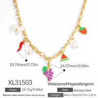 Cute Sweet Fruit 304 Stainless Steel Women's Necklace main image 2