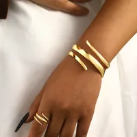 Casual Simple Style Geometric Alloy Women's Rings Plain Bracelet main image 4