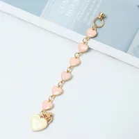 Elegant Simple Style Heart Shape Alloy Enamel Mobile Phone Chain main image 3