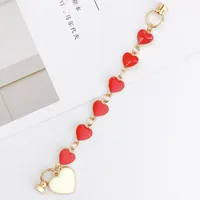 Elegant Simple Style Heart Shape Alloy Enamel Mobile Phone Chain main image 4