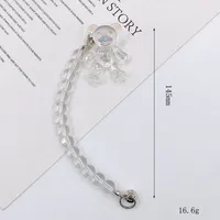 Cute Bear Artificial Crystal Mobile Phone Chain main image 2