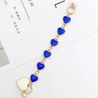 Elegant Simple Style Heart Shape Alloy Enamel Mobile Phone Chain sku image 4