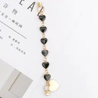 Elegant Simple Style Heart Shape Alloy Enamel Mobile Phone Chain sku image 5