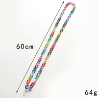 Vacation Color Block Arylic Beaded Mobile Phone Chain main image 2
