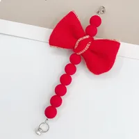 Sweet Bow Knot Arylic Spray Paint Mobile Phone Chain sku image 7
