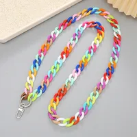 Vacation Color Block Arylic Beaded Mobile Phone Chain sku image 3