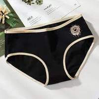 Solid Color Breathable Mid Waist Panties sku image 1