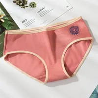 Solid Color Breathable Mid Waist Panties sku image 9