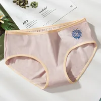 Solid Color Breathable Mid Waist Panties sku image 5