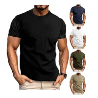 Men's T-shirt Short Sleeve Elegant Simple Style Solid Color main image 3