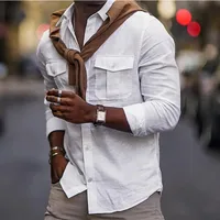 Men's Blouse Long Sleeve Basic Solid Color main image 1