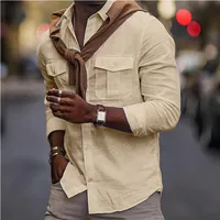 Men's Blouse Long Sleeve Basic Solid Color main image 2