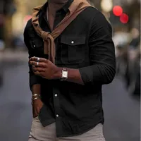 Men's Blouse Long Sleeve Basic Solid Color main image 4