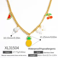 Cute Sweet Fruit 304 Stainless Steel Women's Necklace sku image 2