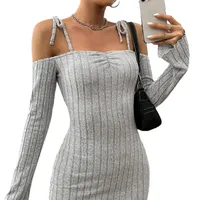 Women's A- Line Skirt Casual Elegant Streetwear Strap Sheath Dress Long Sleeve Solid Color Above Knee Holiday Daily Selfie main image 5