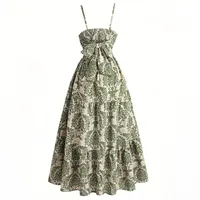 Women's Strap Dress Vintage Style Strap Sheath Dress Sleeveless Ditsy Floral Maxi Long Dress Holiday Daily Selfie main image 3