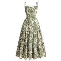 Women's Strap Dress Vintage Style Strap Sheath Dress Sleeveless Ditsy Floral Maxi Long Dress Holiday Daily Selfie main image 5