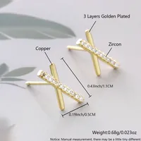 1 Pair Elegant Simple Style Letter Bow Knot Copper Ear Studs main image 2