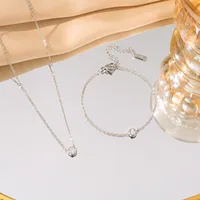 Elegant Glam Luxurious Round 304 Stainless Steel Plating 18K Gold Plated Women's Bracelets Necklace main image 4