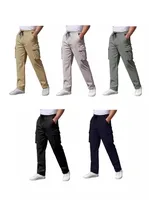 Men's Casual Daily Basic Solid Color Full Length Cargo Pants main image 1