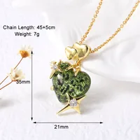 Modern Style Simple Style Star Heart Shape 201 Stainless Steel Copper 18K Gold Plated Women's Pendant Necklace sku image 1