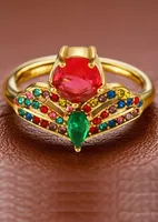Elegant Luxurious Shiny Crown 304 Stainless Steel Inlay Zircon 18K Gold Plated Women's Rings main image 4