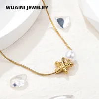 Elegant Vacation Starfish Titanium Steel Plating Women's Pendant Necklace main image 3