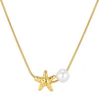 Elegant Vacation Starfish Titanium Steel Plating Women's Pendant Necklace main image 1
