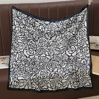 Women's Elegant Rose Satin Silk Scarf main image 3