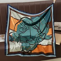 Women's Elegant Rose Satin Silk Scarf sku image 3