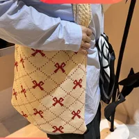 Women's Medium Polyester Bow Knot Cute Square Open Tote Bag main image 1