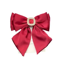 Women's IG Style Bow Knot Cloth Inlay Rhinestones Hair Clip main image 3