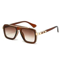 Casual Color Block Solid Color Pc Square Full Frame Glasses sku image 3