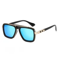 Casual Color Block Solid Color Pc Square Full Frame Glasses sku image 4