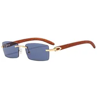 Simple Style Gradient Color Pc Square Frameless Glasses main image 1