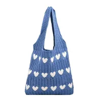 Women's Large Polyester Heart Shape Basic Square Open Tote Bag main image 3