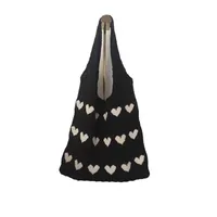 Women's Large Polyester Heart Shape Basic Square Open Tote Bag main image 4