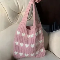 Women's Large Polyester Heart Shape Basic Square Open Tote Bag sku image 1