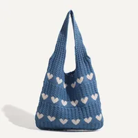Women's Large Polyester Heart Shape Basic Square Open Tote Bag sku image 6